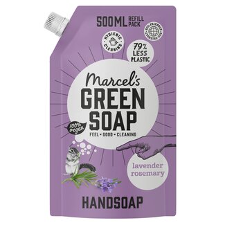 Marcel's Green Soap Handzeep lavendel & rozemarijn navul 500 Milliliter