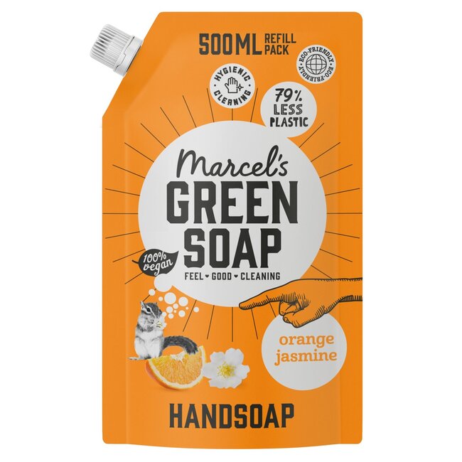 Handzeep sinaasappel & jasmijn navul 500 Milliliter