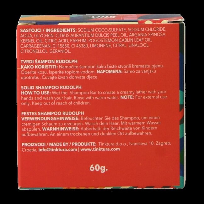 Shampoing solide Tinktura Rudolph / Patchouli & Néroli, 1 pièce