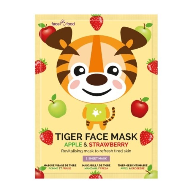 Tiger sheet face mask apple & strawberry  1 Stuks