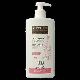 Cattier Lait corps Cattier beurre de karité et géranium 500 ml