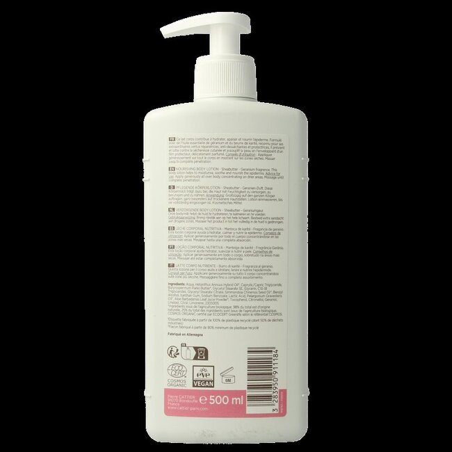 Cattier Body milk shea butter/geranium 500 Milliliter