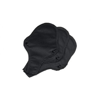 Imsevimse ImseVimse Serviettes hygiéniques lavables string noir 3 pièces