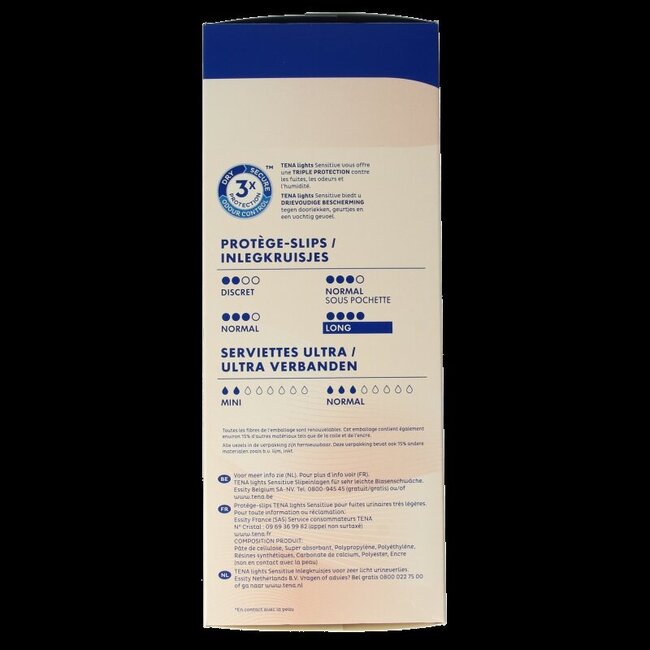 Tena Lights liner long 20 Stuks