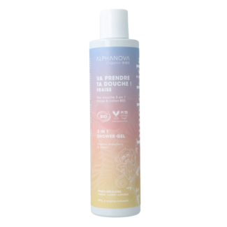 Alphanova Kids Alphanova Kids Kids bio showergel strawberry 250 Milliliter