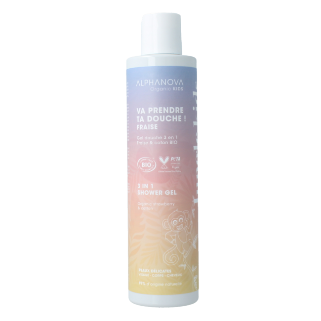 Kids bio showergel strawberry 250 Milliliter