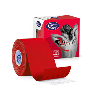 Cure Tape Cure Tape Kinesiotape rood 5cm x 5m 1 Stuks