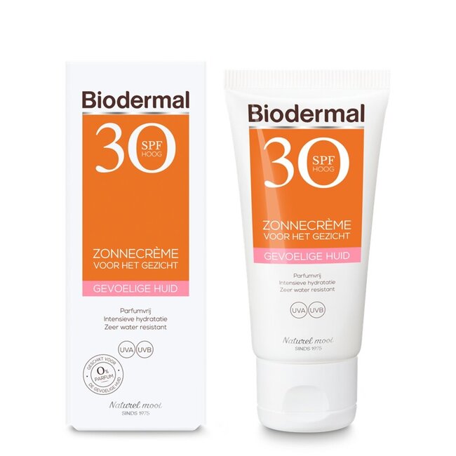 Zonnecreme gezicht gevoelige huid SPF30 50 Milliliter