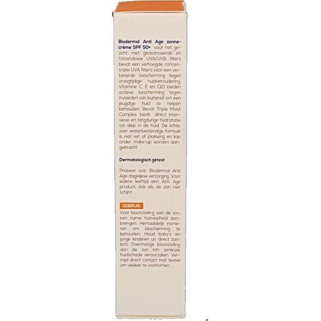 Biodermal Crème solaire anti-âge visage SPF50+ 40 ml