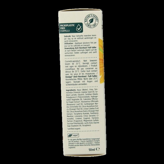 Kneipp Foot care eeltcreme calendula sinaasappelolie 50 Milliliter