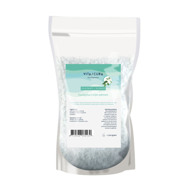 Vitacura Magnesium zout/flakes eucalyptus 500 Gram