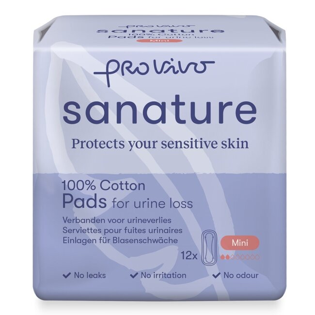 Sanature Pro vivo incontieverband ultradun mini katoen 12 Stuks