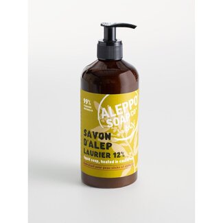 Aleppo Soap Co Aleppo Soap Co Zeep 12% laurier met pomp 500 Milliliter