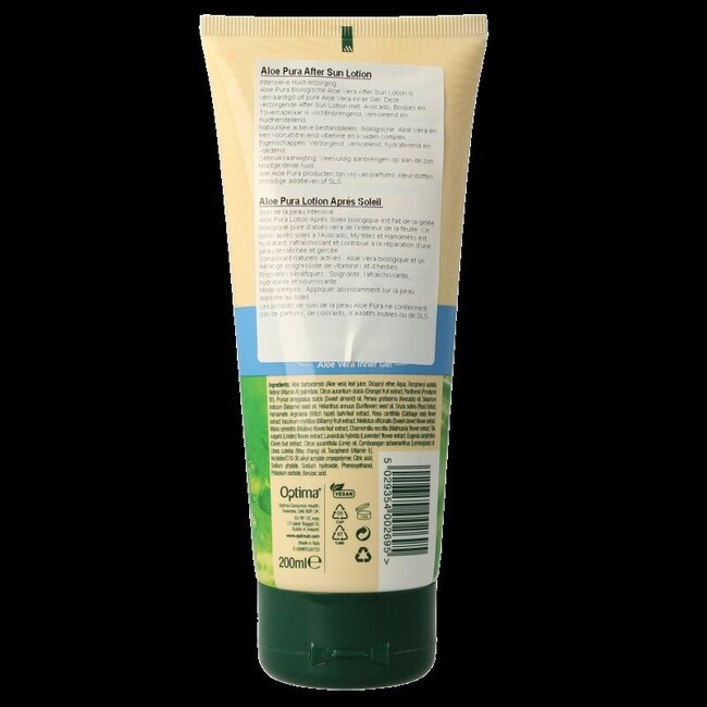 Optima Aloe pura aftersun lotion aloe vera 200 Milliliter