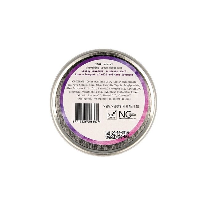 We Love The planet 100% natural deodorant lovely lavender 48 Gram