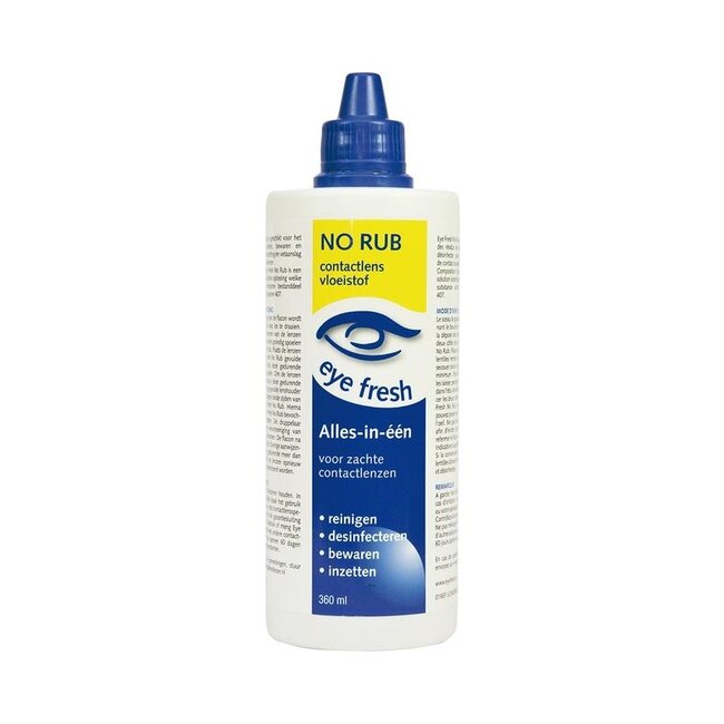 No rub alles-in-1 vloeistof voor zachte lenzen 360 Milliliter