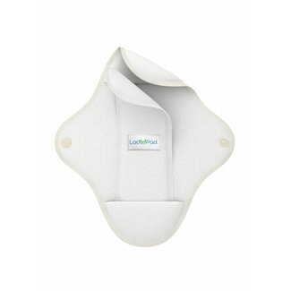 Ladypad Wasbaar maandverband pad & liner wit maat M 1 Set