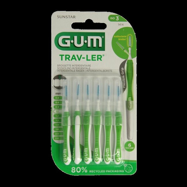 Trav-ler rager 1.1 mm (groen) 6 Stuks
