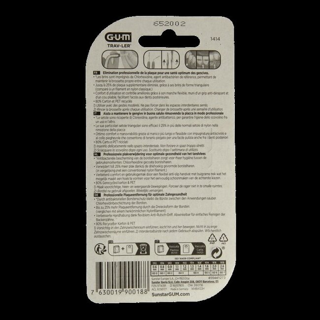 GUM Trav-ler brossettes interdentaires 1,1 mm (vert) 6 pièces