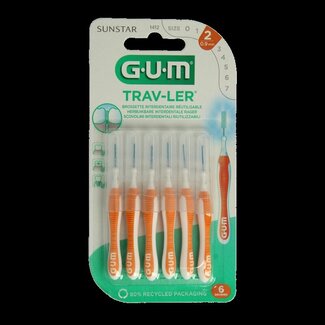 GUM GUM Trav-ler Brossettes Interdentaires 0,9 mm (orange) 6 Pièces