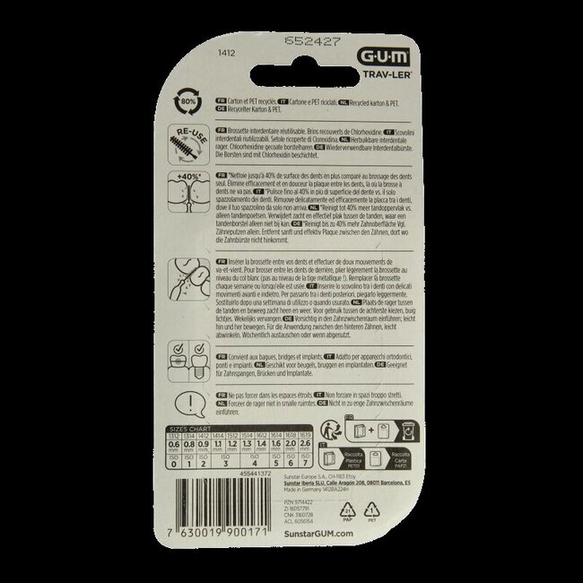 GUM Trav-ler rager 0.9 mm (oranje) 6 Stuks