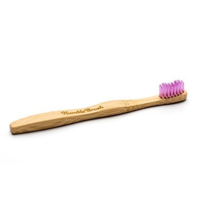 Tandenborstel bamboe kids roze brush soft 1 Stuks