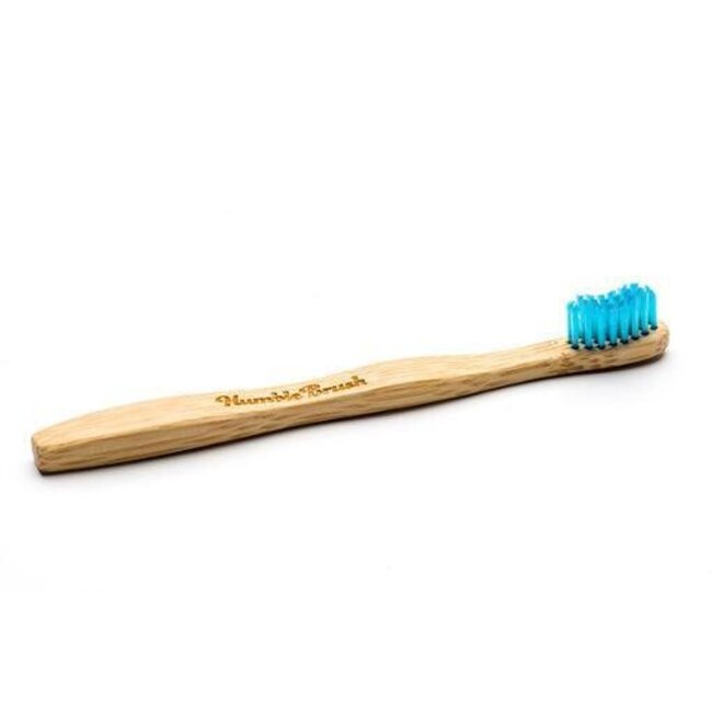 Tandenborstel bamboe kids blauw brush soft 1 Stuks