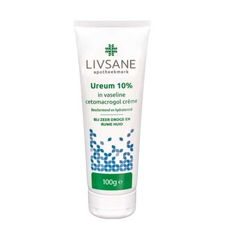 Livsane Ureum 10% in vaselinecetomacrogolcreme in tube 100 Gram
