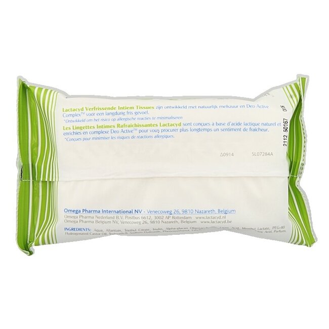 Lactacyd Tissues verfrissend 15 Stuks