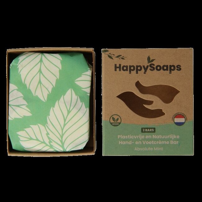 Happysoaps Barre crème mains & pieds Absolute Mint 40 g