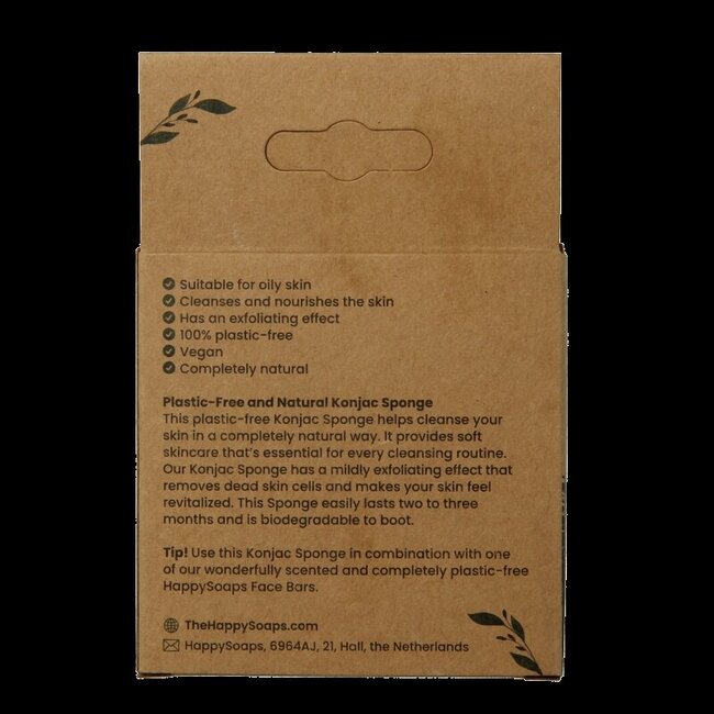 Happysoaps Konjac spons vette huid 1 Stuks
