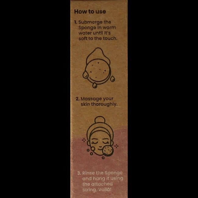 Happysoaps Konjac spons gevoelige huid 1 Stuks