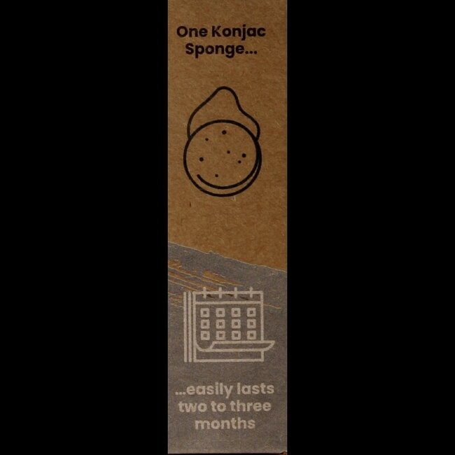 Happysoaps Éponge Konjac tous types de peaux 1 pièce