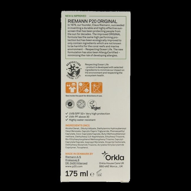 P20 Original spray SPF50+ 175 Milliliter