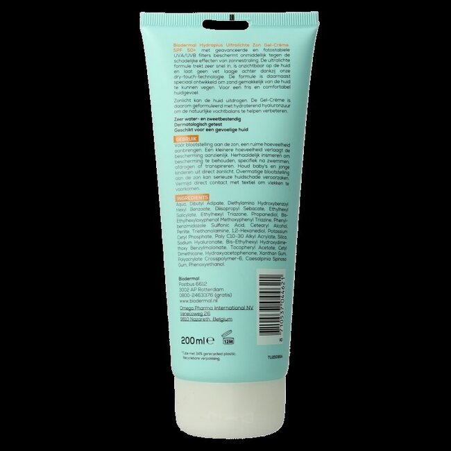Biodermal Gel-crème ultra-léger SPF 50+ 200 ml