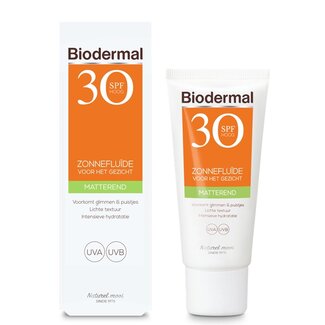 Biodermal Zon fluid matterende zonnefluide SPF30 40 Milliliter