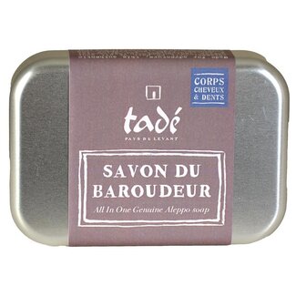 Tade Tade Reisblikje met aleppo zeep 90 Gram