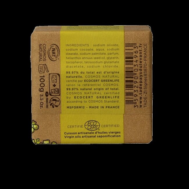 Savon de Marseille au mimosa COSMOS NATURAL 100 g