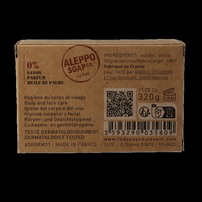 Aleppo Soap Co Kleitablet zonder zeep 320 Gram