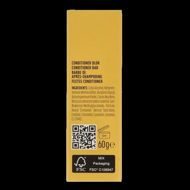 Après-shampoing solide Marcel's Green Soap vanille & fleur de cerisier 60 g