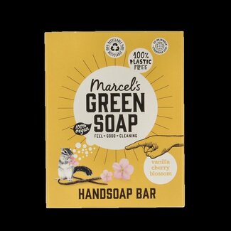 Marcel's Green Soap Handzeep bar vanille & kersenbloesem 90 Gram