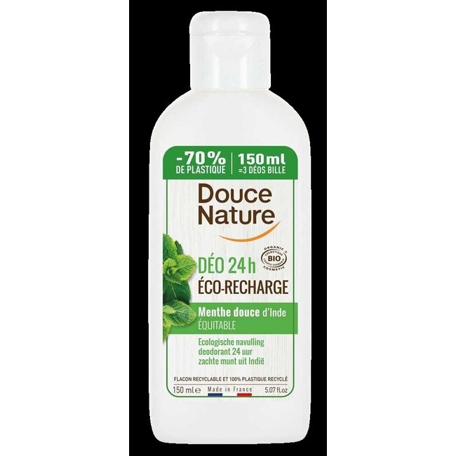Douce Nature Déodorant menthe recharge 150 millilitres