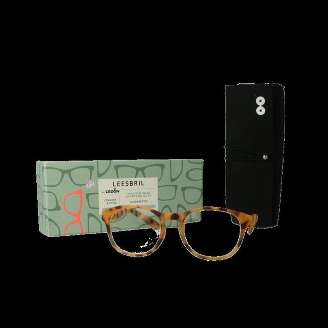 Leesbril Neville Havanna caramel light +2  1 Stuks