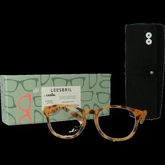 DA Leesbril Neville Havanna caramel light +1  1 Stuks