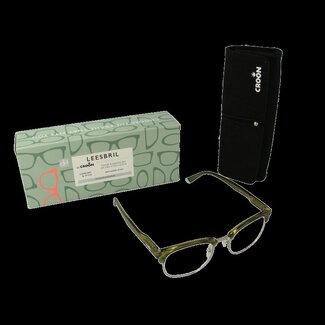 DA Leesbril Berlin army green +2.5  1 Stuks