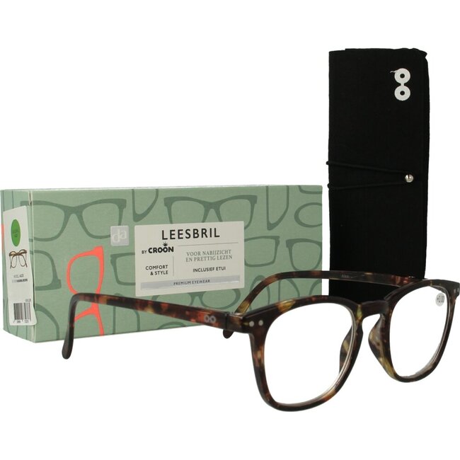 Leesbril Alex Havanna brown +2.5  1 Stuks