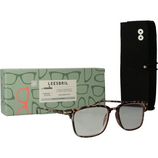 DA Leesbril Cooper brown panther +3  1 Stuks