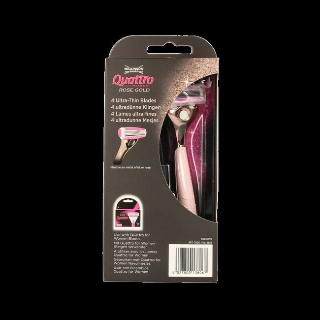Rasoir Wilkinson Quattro pour femmes vintage rose gold 1 unité