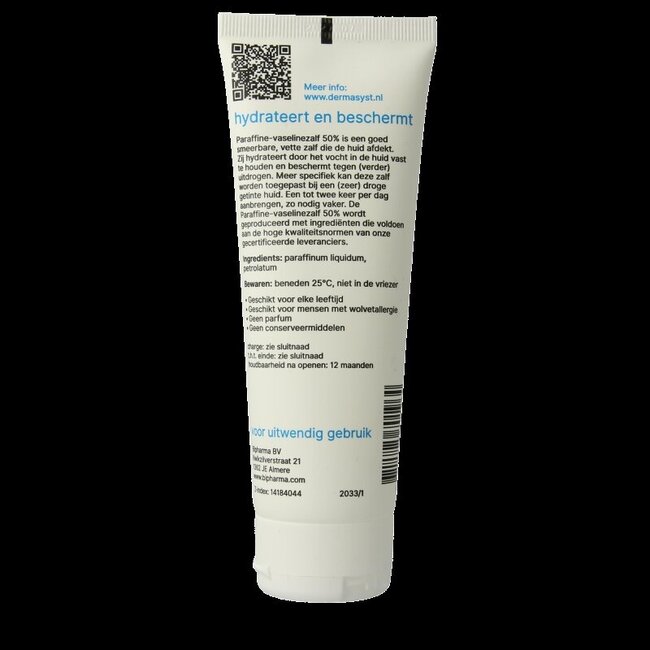 Bipharma Parafine-vaselinezalf 50% losse tube 100 Gram