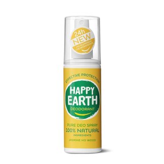 Happy Earth Deodorant spray jasmine ho wood 100 Milliliter